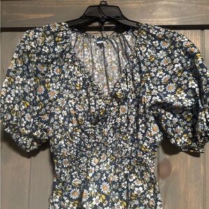 Old Navy Floral Dress with Puff Sleeves